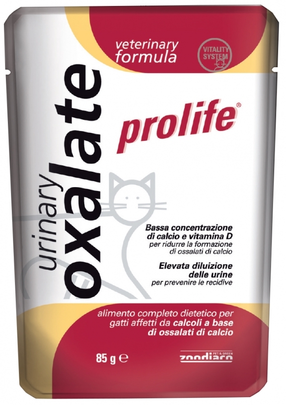 Complete dietetic pet food for cats suffering from urinary tract stones (struvite).
