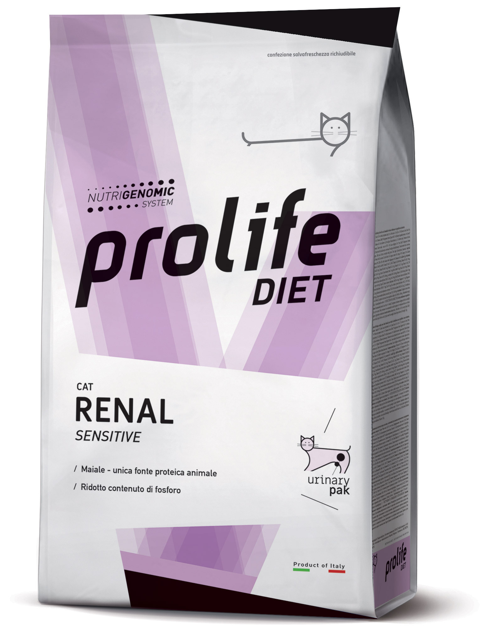 Complete dietetic pet food for cats with overweight or obesity problems.

