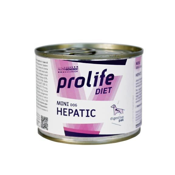Complete dietetic food for medium large adult dogs formulated to support liver function in cases of chronic liver insufficiency.
