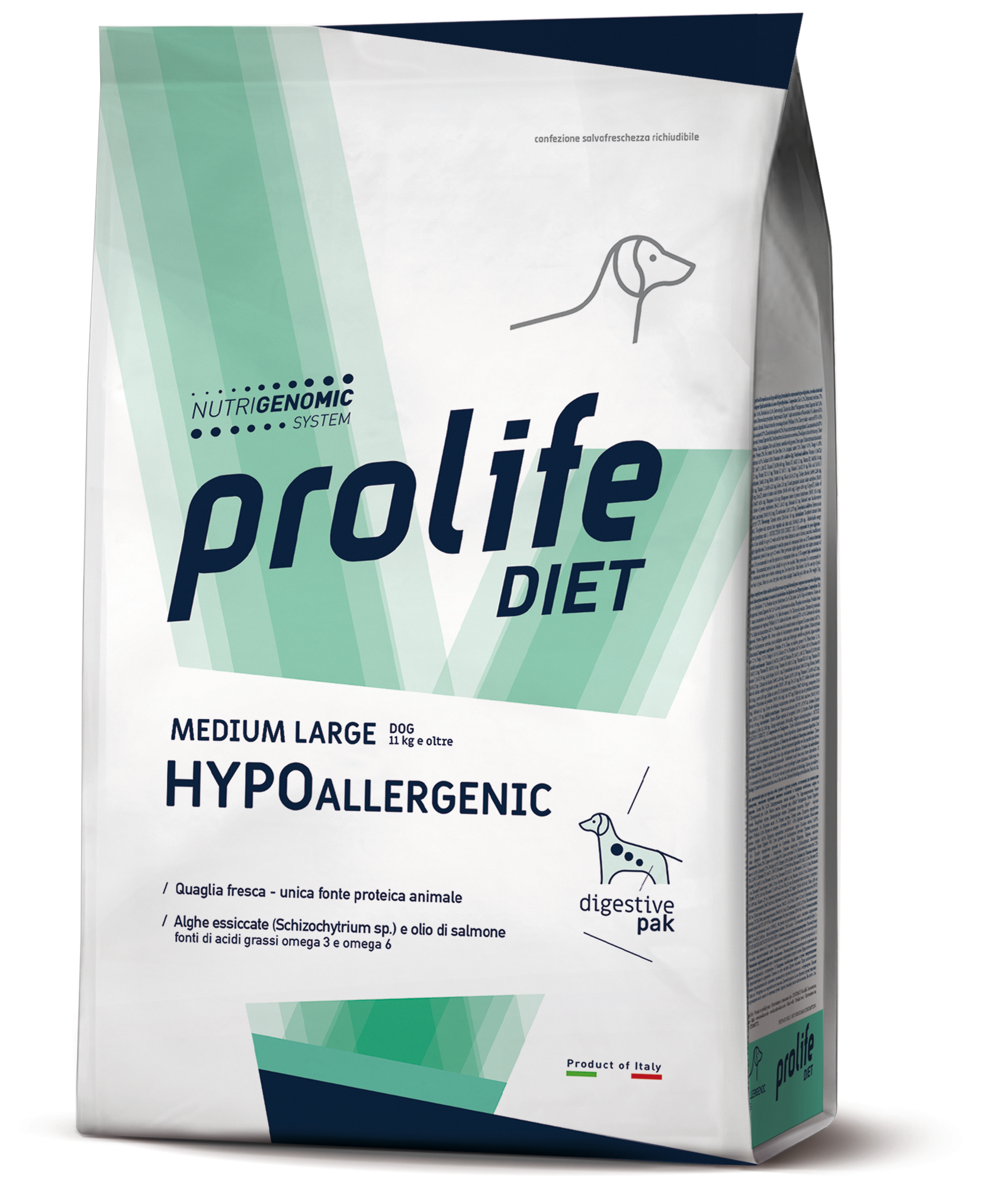 Alimento completo dietetico per il cane adulto di tutte le taglie formulato per la riduzione di intolleranze a ingredienti e sostanze nutritive.
